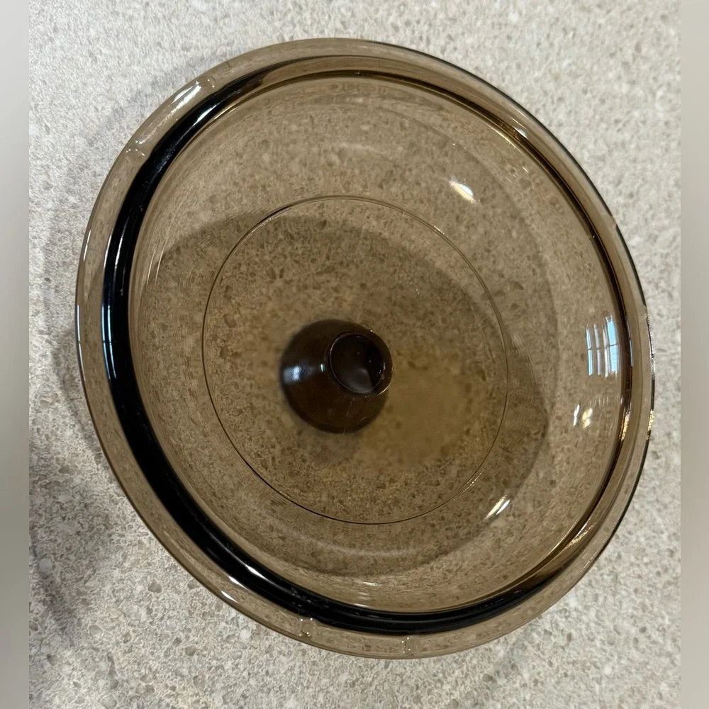 2pc CORNING Vision AMBER 1 L Saucepan LID Glass